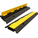 Protetor de Cabos em Borracha com Tampa Amarela 1 Metro – Passa Cabos Veicular