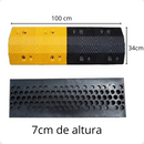 Quebra-Molas Modular de Borracha 1 Metro Redutor de Velocidade Preto e Amarelo