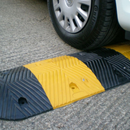 Quebra-Molas Modular de Borracha 1 Metro Redutor de Velocidade Preto e Amarelo