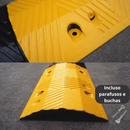 Quebra-Molas Modular de Borracha 1 Metro Redutor de Velocidade Preto e Amarelo