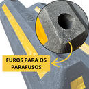 Limitador de Vaga Batente de Estacionamento 55cm Borracha com Refletivo